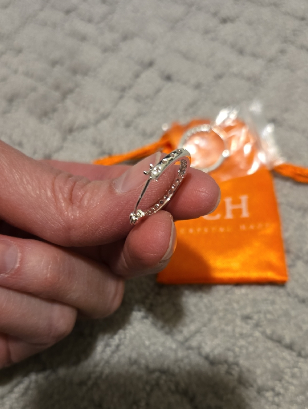 Crystal Haze Serena Hoop Earrings NWT - Picture 3 of 5